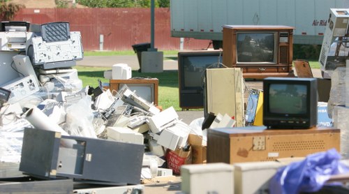 Residential garbage collection in a Harlow neighborhood